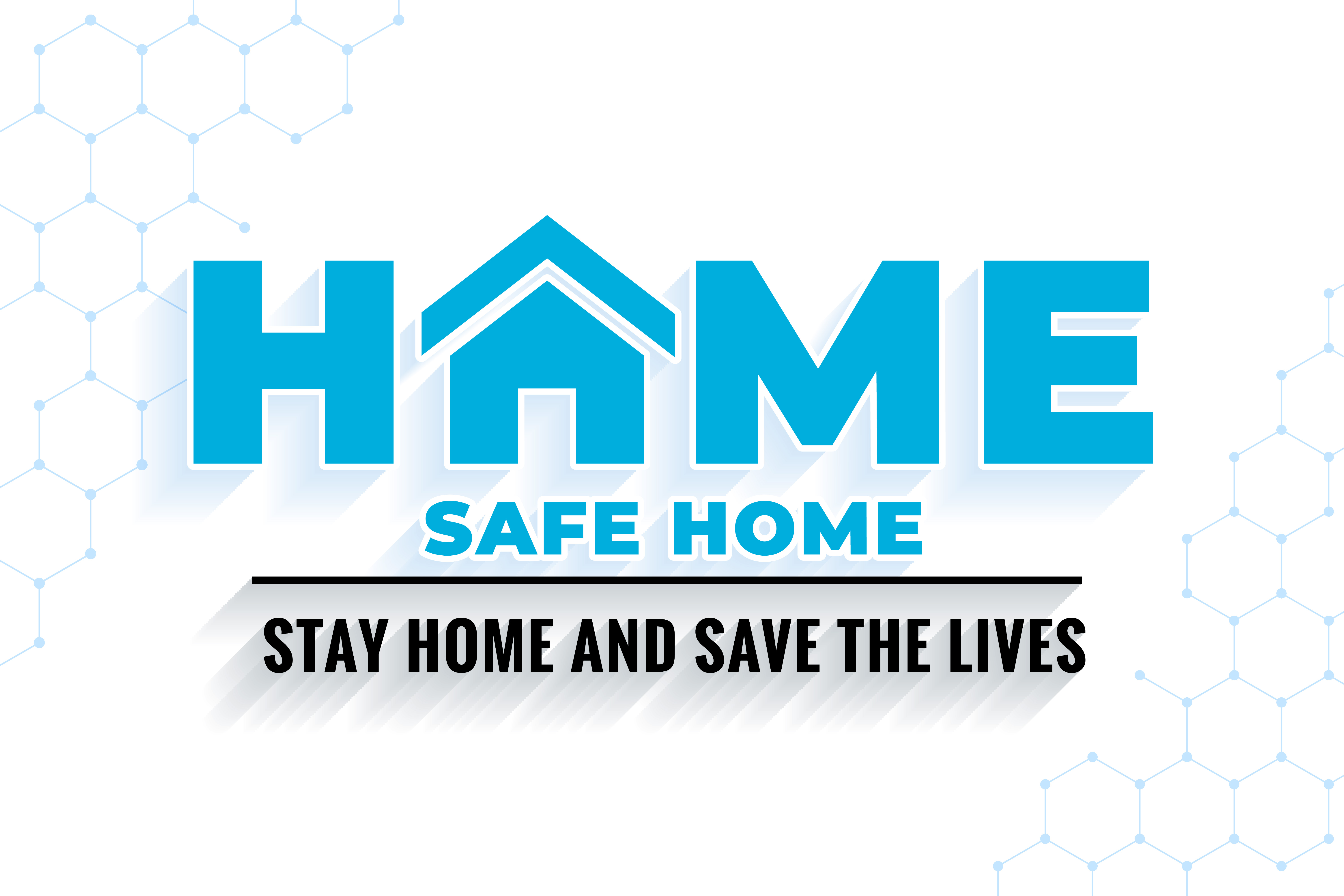 stay home and save lives message background